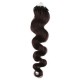 24" (60cm) Micro ring human hair extensions wavy - natural black