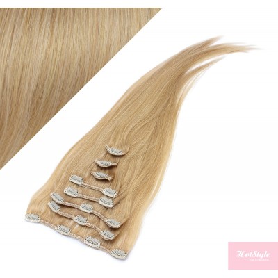 28" (70cm) Clip in human REMY hair - natural blonde