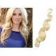 24˝ (60cm) Tape Hair / Tape IN human REMY hair wavy - platinum blonde