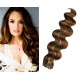 24˝ (60cm) Tape Hair / Tape IN human REMY hair wavy - dark brown / blonde