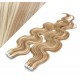 24" (60cm) Tape Hair / Tape IN human REMY hair wavy - mixed blonde