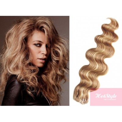 24 60cm Tape Hair Tape In Human Remy Hair Wavy Natural