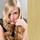 15" (40cm) Clip in human REMY hair 100g - natural blonde