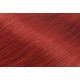 15" (40cm) Clip in human REMY hair 100g - copper red