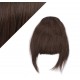 Clip in human hair remy bang/fringe - dark brown