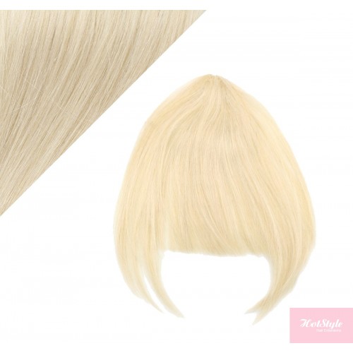 Clip in bang/fringe human hair remy – platinum blonde - Hair Extensions  Hotstyle