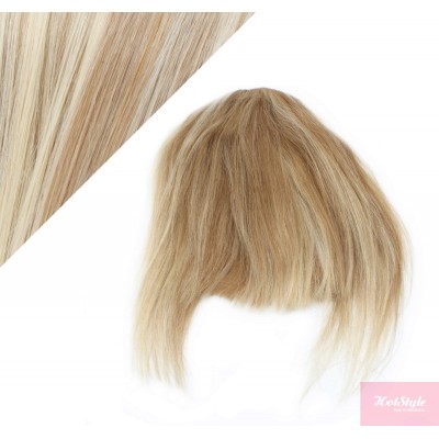 Clip in human hair remy bang/fringe - mixed blonde