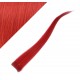 20" (50cm) clip in human hair streak - red