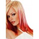 20" (50cm) clip in human hair streak – red