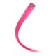 20" (50cm) clip in human hair streak – pink
