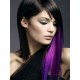 20" (50cm) clip in human hair streak – purple
