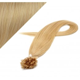 24" (60cm) Nail tip / U tip human hair pre bonded extensions - natural blonde