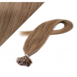 24" (60cm) Nail tip / U tip human hair pre bonded extensions - light brown