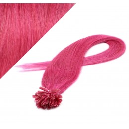 24" (60cm) Nail tip / U tip human hair pre bonded extensions - pink