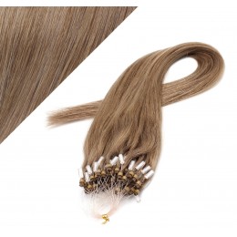 15" (40cm) Micro ring human hair extensions - light brown