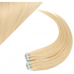 16" (40cm) Tape Hair / Tape IN human REMY hair - the lightest blonde