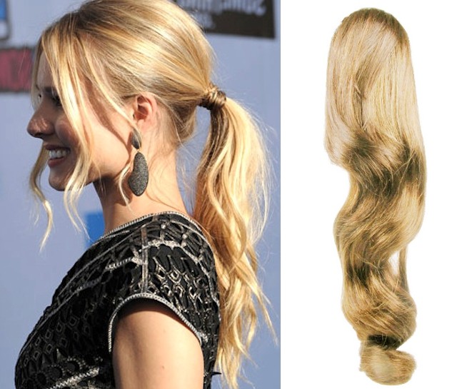 Blonde Ponytail Hair Extensions - wide 1