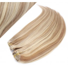 24" (60cm) Deluxe clip in human REMY hair -  mixed blonde