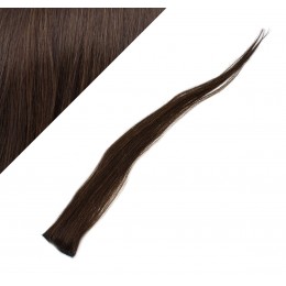 20" (50cm) clip in human hair streak - dark brown