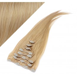 15" (40cm) Clip in human REMY hair - natural blonde