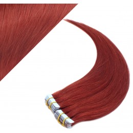 16" (40cm) Tape Hair / Tape IN human REMY hair - copper red