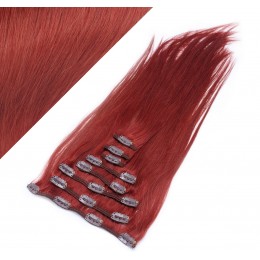 20" (50cm) Clip in human REMY hair - copper red