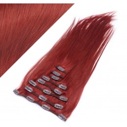 28" (70cm) Clip in human REMY hair - copper red