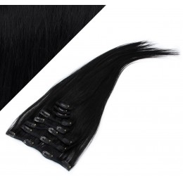 20" (50cm) Clip in human REMY hair - black