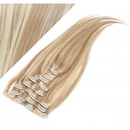 20" (50cm) Clip in human REMY hair - mixed blonde