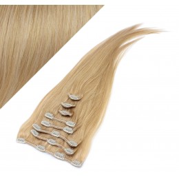 24" (60cm) Clip in human REMY hair - natural blonde