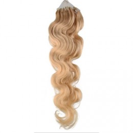 Micro Ring Human Hair Extensions 24 60cm Wavy