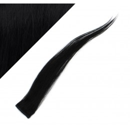 20" (50cm) clip in human hair streak - black