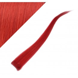 20" (50cm) clip in human hair streak - red