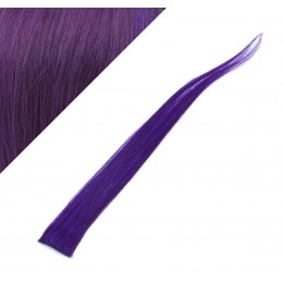 20" (50cm) clip in human hair streak - purple